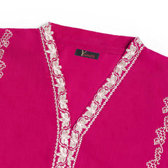 Shocking Pink Embellished 2 piece Lawn Suit