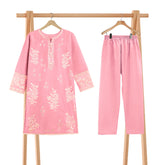 Baby pink 2 piece girl Lawn Suit
