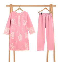 Baby pink 2 piece girl Lawn Suit