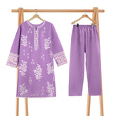 Floral Lilac 2 piece girl Lawn Suit