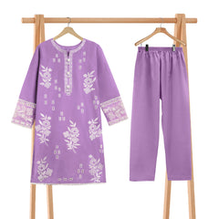 Floral Lilac 2 piece girl Lawn Suit