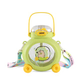 Cute pink 800ml cartoon water bottle with strap for kids – Yumzz.pk