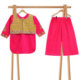 Bright Festive Lawn Suit for Girls (2-Piece Set)
