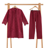 Classic Maroon 2-Piece Embroidered Lawn Suit