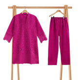 Classic Shocking pink 2-Piece Embroidered Lawn Suit