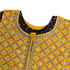 Bright Festive Lawn black Suit for Girls (2-Piece Set)