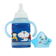 Doraemon Baby Feeder 120ml with Star-Shaped Cap, BPA-Free, Leak-Proof and Easy-to-Hold Handles for Infants