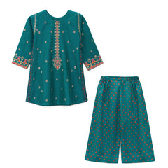 Embroidered Green 2 Piece Suit 104