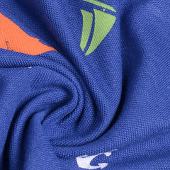 Classic Printed Polo Blue T-Shirt