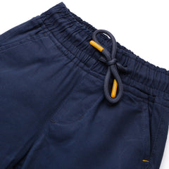 Boys' Navy Blue Cotton Shorts