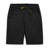 Boys' Black Cotton Drawstring Shorts