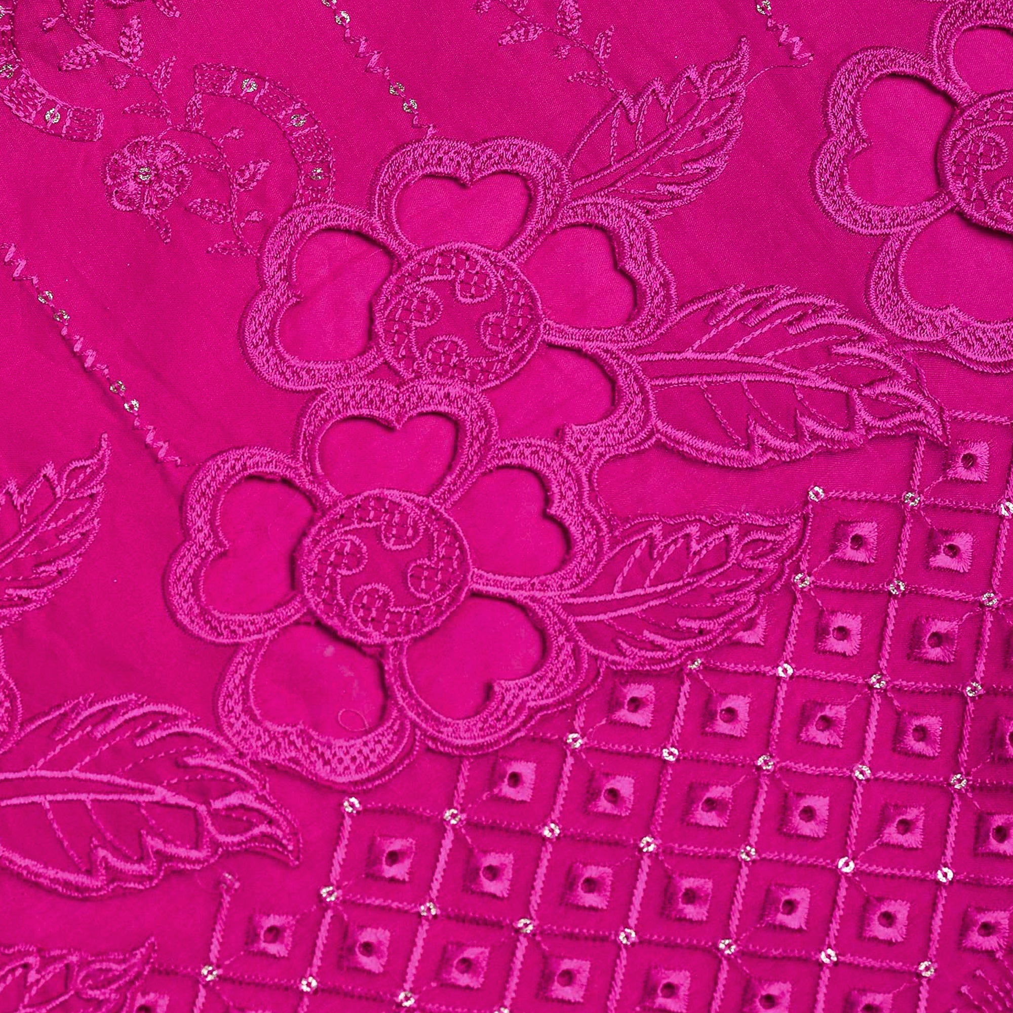 Classic Shocking pink 2-Piece Embroidered Lawn Suit