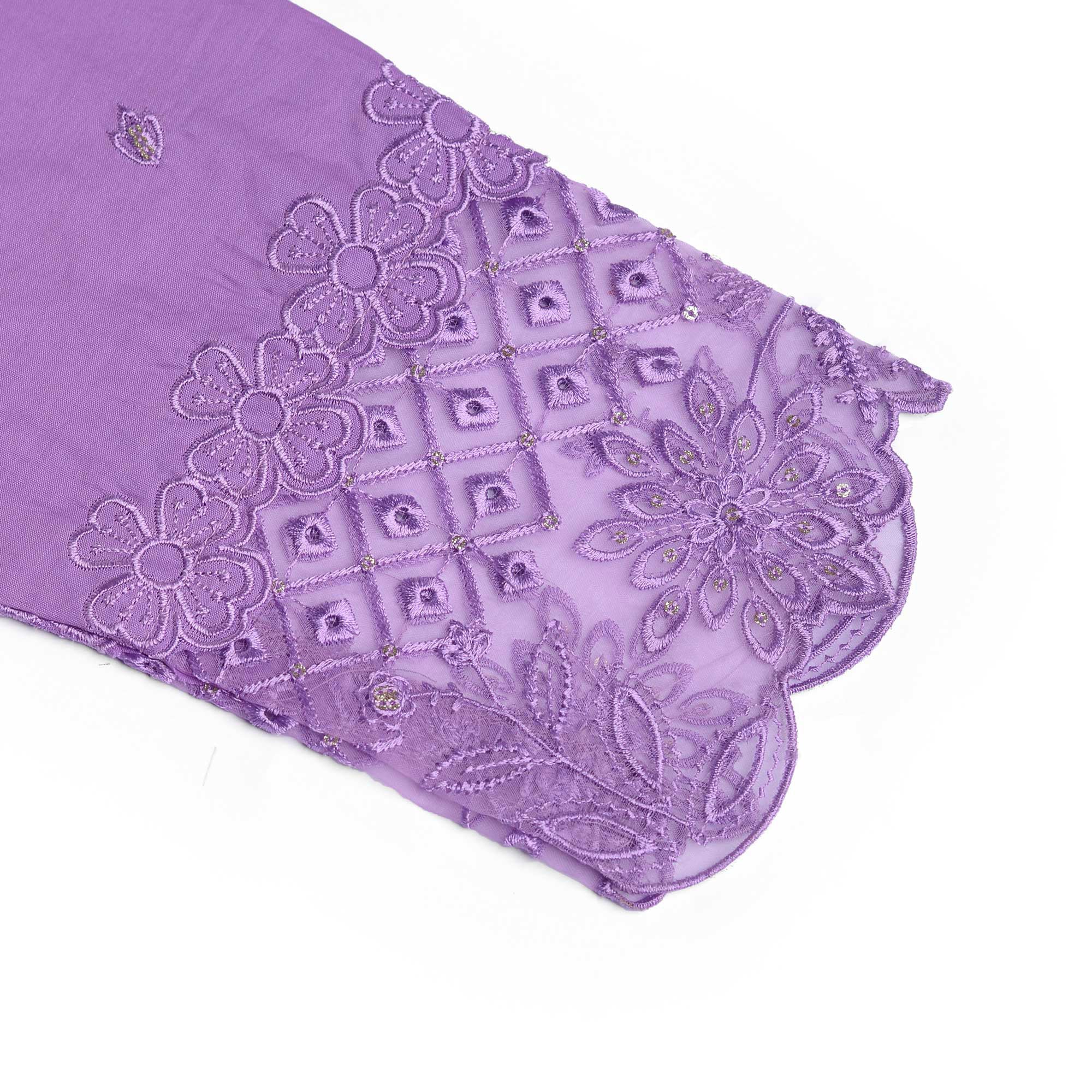 Classic Purple 2-Piece Embroidered Lawn Suit