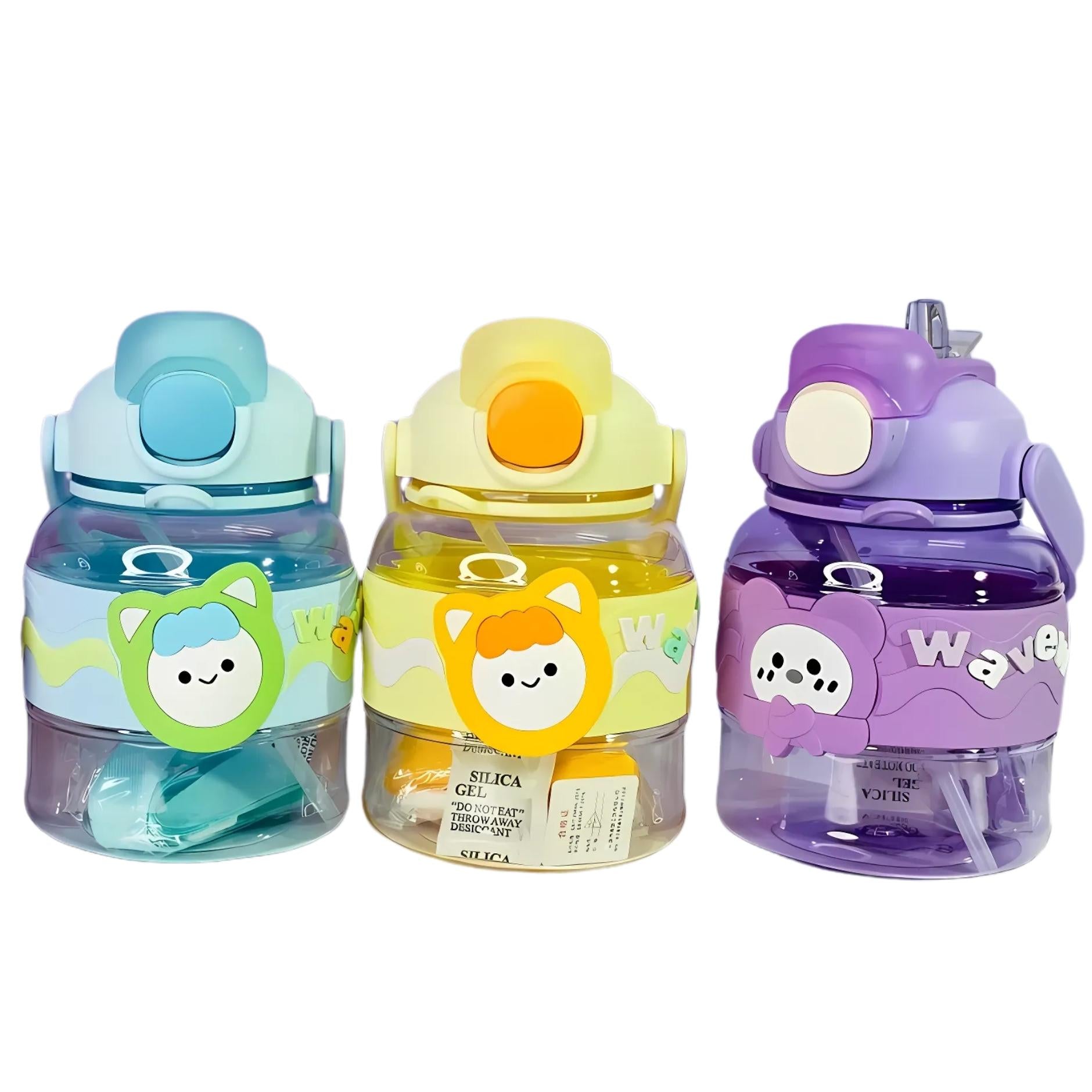 Cute Cartoon Kids Water Bottle - BPA-Free, Leak-Proof, 1000ml