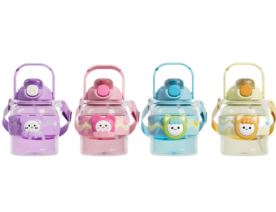 Cute Cartoon Kids Water Bottle - BPA-Free, Leak-Proof, 1000ml