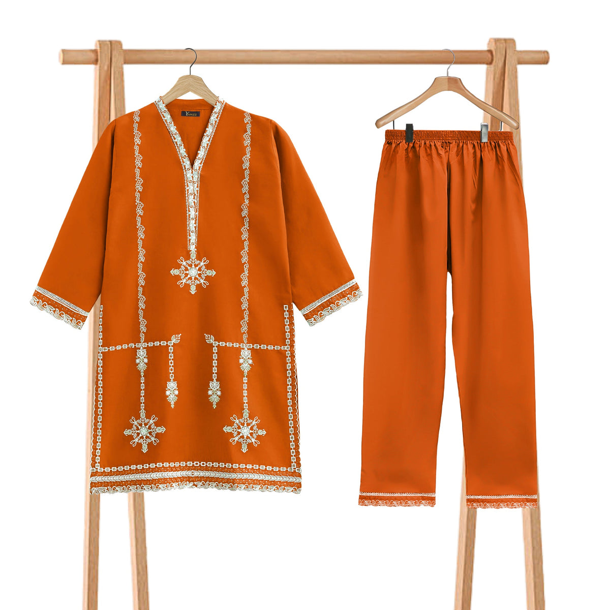 Rust Embellished 2 piece Lawn Suit