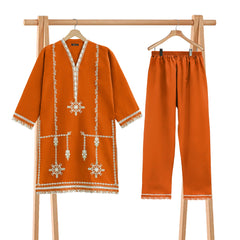Rust Embellished 2 piece Lawn Suit