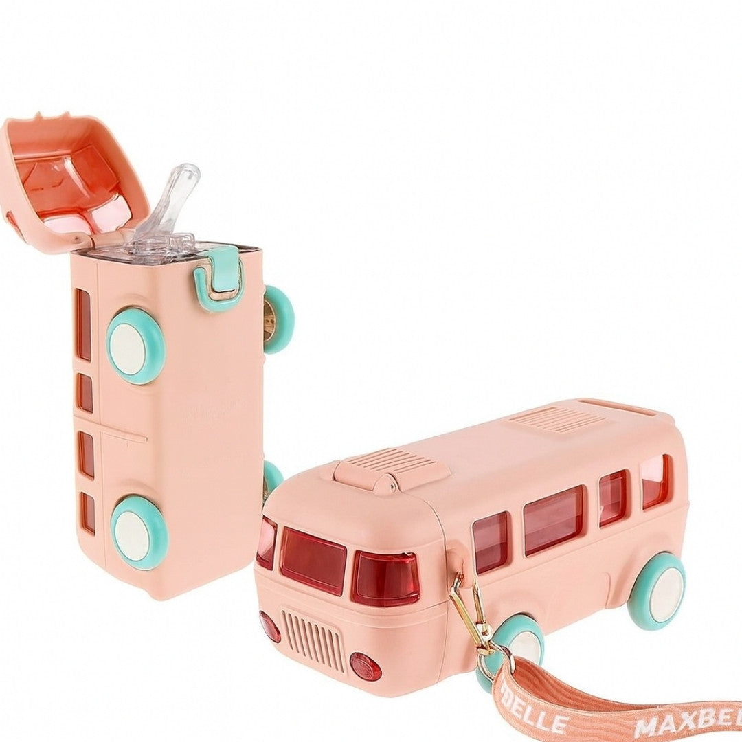 Cute bus shaped kids water bottle – BPA free & leakproof – Yumzz.pk