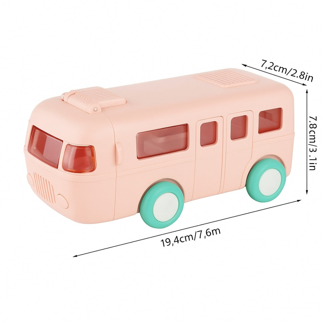 Cute bus shaped kids water bottle – BPA free & leakproof – Yumzz.pk