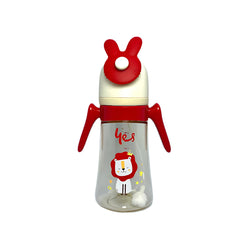 300ml Cute Lion Baby Feeder Bottle with Straw – BPA Free, Anti-Colic, Easy Grip Handles