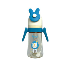 300ml Cute Lion Baby Feeder Bottle with Straw – BPA Free, Anti-Colic, Easy Grip Handles