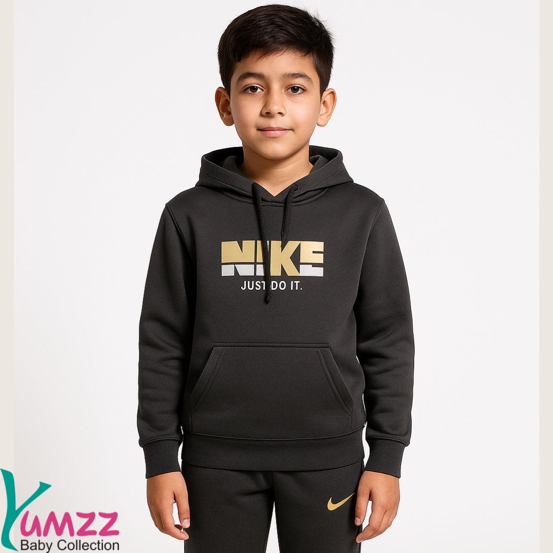 Nike boys tracksuit with 'Just Do It' hoodie and pants, perfect for active days from Yumzz Baby Collection.