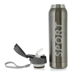 stylish premium sport water bottles with leakproof flip-top lids in metallic colors – perfect for fitness and travel.