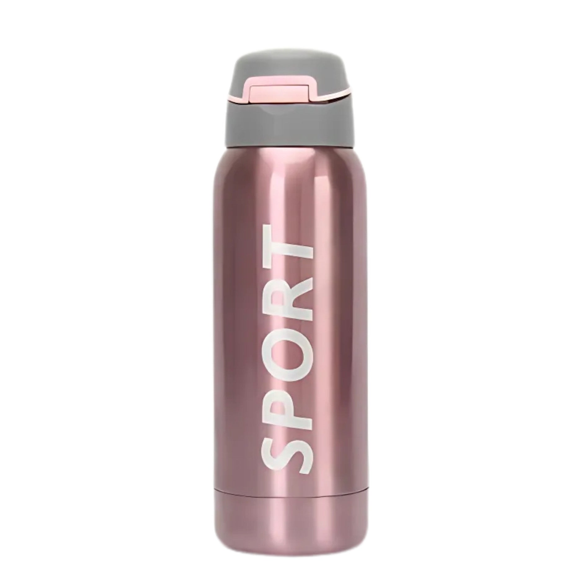 stylish premium sport water bottles with leakproof flip-top lids in metallic colors – perfect for fitness and travel.