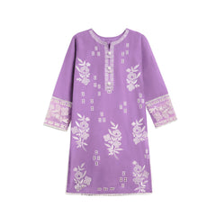 Floral Lilac 2 piece girl Lawn Suit