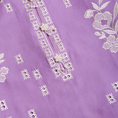 Floral Lilac 2 piece girl Lawn Suit