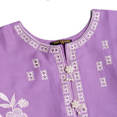 Floral Lilac 2 piece girl Lawn Suit